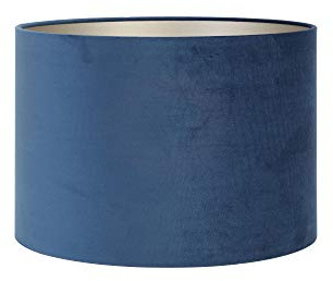 Light & Living Lampenschirm Zylinder Velours - Petrol Blue - Ø40x30cm