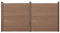 neu.holz WPC Gartenzaun mit Pfosten 183x357cm Braun Sichtschutz Windschutz Lamellenzaun Zaun