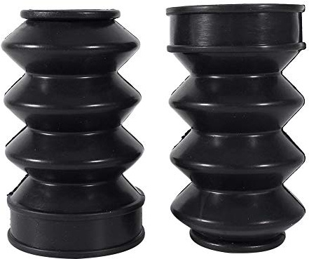 Keenso Gummi Gabel Cover Gamaschen 39mm Motorrad Gummi Gabel Stiefel Schwarz Gators Stiefel Gamaschen Abdeckungen
