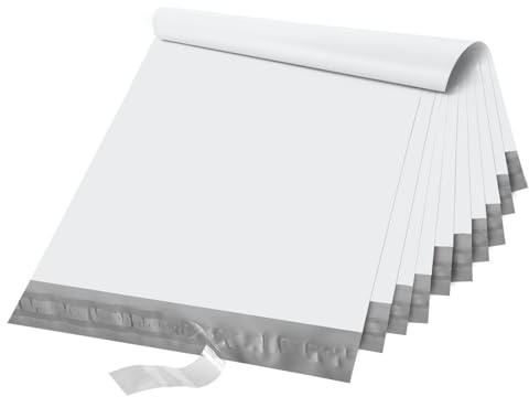 Fuxury Poly Mailers Large 19x24 Inch 100 Pack,Self Adhesive Shipping Bags for Clothing,Heavy Duty Shipping Envelopes Mailers Poly Package Bags for Small Business,Flexible Mailing Bags White