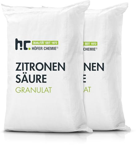 Höfer Chemie Acide Citrique Granulé 2 x 25 kg - Qualité Alimentaire