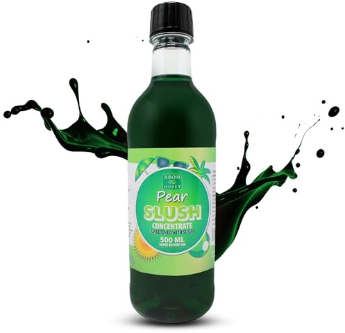Aromhuset Pear Slush Concentrate 500 ml - Mixing Ratio 1:5 - Flavoured Frozen Slushie Syrups Mix for Slush and Ice Drinks Machines
