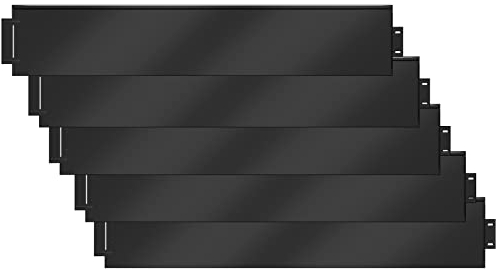 YRHome 40 pièce Bordure de Jardin Flexible 100x18cm Acier Galvanisé Palissade Bordure de Jardin Cour (40mx18cm, Noir)