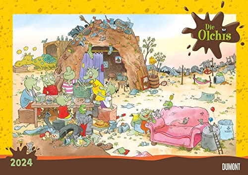 Die Olchis 2024 ‒ Erfunden und illustriert von Erhard Dietl ‒ Wandkalender für Kinder ‒ Format 42 x 29,7 cm