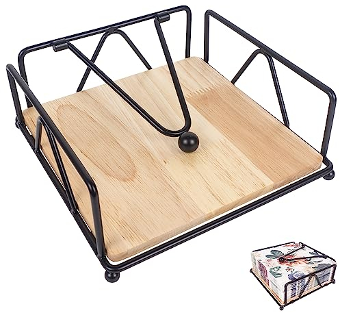 Napkin Holders for Tables, Serviette Holder, Napkin Dispenser for Counter Top Picnic Restaurants Cafe Paper Napkins Holder Paper Press Design