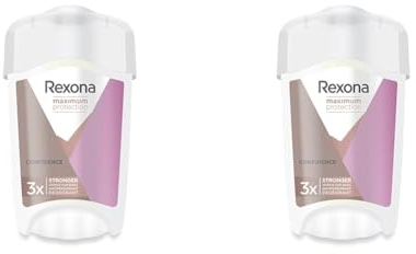 Rexona Maximum Protection Desodorante en Crema Antitranspirante para Mujer Soft Solid Confidence 45ml (Paquete de 2)