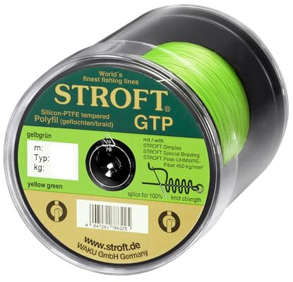 Stroft GTP Typ S Geflochtene Angelschnur 2000m Gelbgrün S06-0,130mm-4,5kg