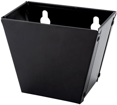 Wall Mounted Bottle Cap Catcher, Stainless Steel Beer Cap Collector, Black | Open Top Bin Collects Beer And Soda Caps, Drain Openings Support Easy Cleaning, Screw Mounted Design For Home Bars And Patios