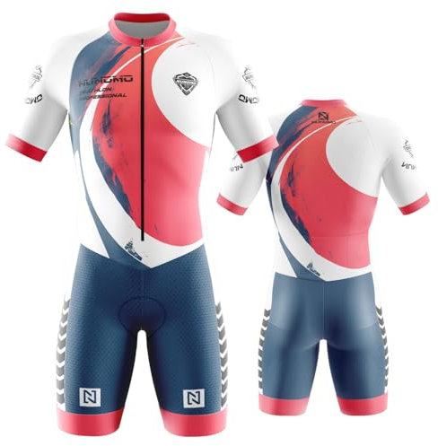Homme Pro Trifonction Manches Courtes Sports Maillot Cyclisme de Plein Air Vêtements de Triathlon, Maillots pour Course À Pied Maillot de Cyclisme Une pièce, été (Type-1,M)