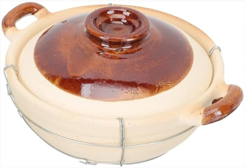 Stove Clay Pot, Clay Pot with Lids, Clay Rice Pots, Traditional Vintage for Cooking Shabu Shabu on Stove-2L
