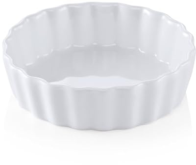 Lot de 40 moules à tarte en porcelaine, diamètre : 10 cm, blancs