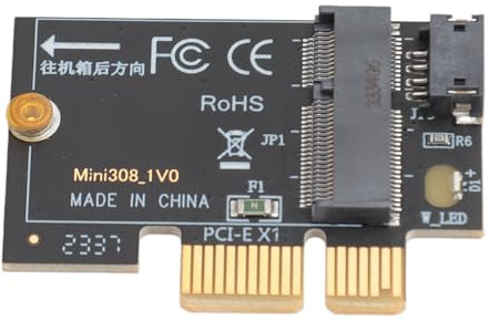 Annadue Adattatore PCIE M.2, Scheda Adattatore da M.2 a PCIE X1 Trasmissione Dati Ad Alta velocità Scheda Adattatore Mini da M.2 a PCI Express X1 Collegabile per Desktop