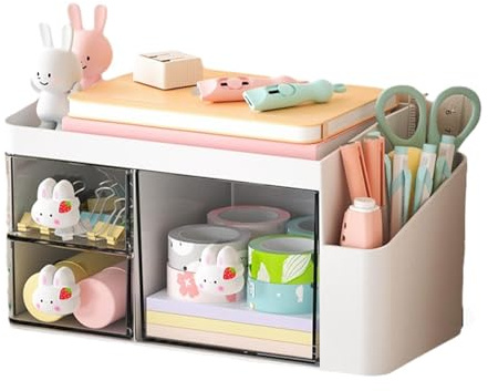 Eoixuqba Astuccio per trucchi, organizzatore per trucchi, organizer per trucchi, porta trucchi, vetrina per cosmetici, scatola per gioielli multifunzionale, per la cura delle unghie,