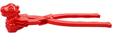 Xiaojikuaipao Clip per creare palle di neve a forma di dinosauro, divertente strumento per combattere palle di neve per bambini, giochi in famiglia, giochi con la sabbia, non in plastica, rosso