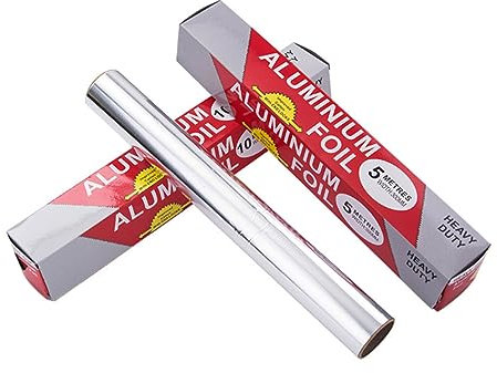 minkissy 3rolls Baking Tin Foil Paper Roll BBQ Aluminum Foil Greaseproof Cooking Parchment for Freshness Odor Isolation