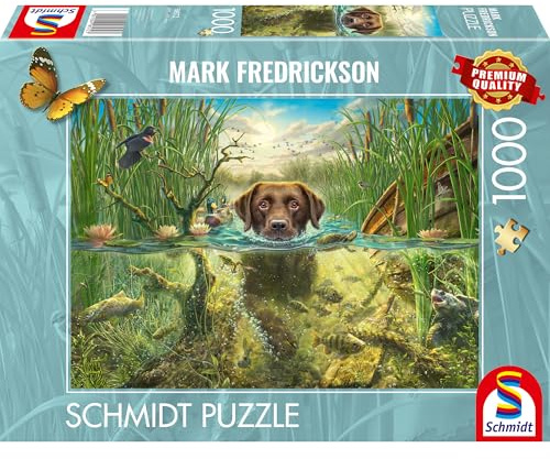 Schmidt 58572 Brauner Labrador im kühlen Nass, 1000 Teile Puzzle | Mark Frederickson