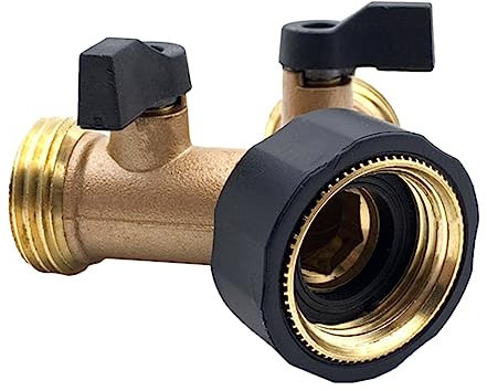 PAMINGONO Messing Schlauch Splitter Gartenschlauch Verteiler Y-ventil Anschlüsse Bewässerungsschlauchadapter Für Garten Haus Und Hinterhof