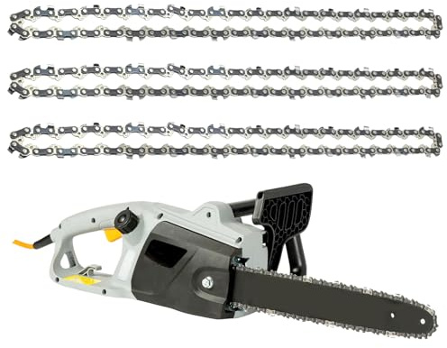 MospdyGear 3Pcs Chainsaw Chain, 3/8 LP Pitch, .050 (1.3 mm) Gauge for 16 (40cm) Bar, 56 Drive Links Low Kickback Chainsaw Chain Replacement for Titan TTL758CHN