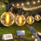 Luces Solares Exterior 30M - Luz Solar Exterior Jardin IP65 Impermeable 50+2 G40 LED Plástico Bombillas con Control Remoto 3 Modos para Garten Patio Terraza Fiesta