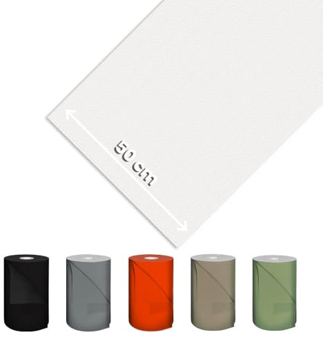 OLIVO.shop - Alfombra de cocina de PVC, multiusos, se puede cortar a medida, lavable, antideslizante, para cocina, baño, lavandería, ancho 50 cm, rollo multicolor (blanco, 50 x 300 cm)