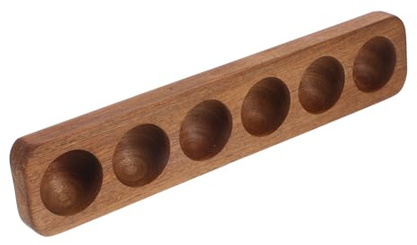 BESTOYARD Portauova da Tavolo in Legno Naturale Piatto per Uova Delicato e Resistente all Usura Accessori per Uova da Cucina Comodo Vassoio da Uso Domestico Contenitore Decorativo Design