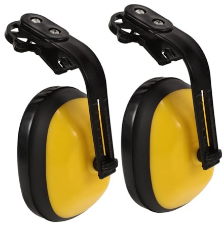 Alipis 1 Paio Di Cuffie Antirumore Insonorizzate Protezione Uditiva Per Elmetto Da Cantiere Protezione Uditiva Per Elmetto Da Cantiere Cuffie Antirumore Per Elmetto Spugna Gialla Ad