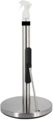 rockible Supporto Porta Rotolo da Cucina, Robusto, con Flacone Spray, Porta Rotolo da Cucina Antiruggine, Indipendente, per Tavolo da Pranzo, Tazza di Aspirazione Argento