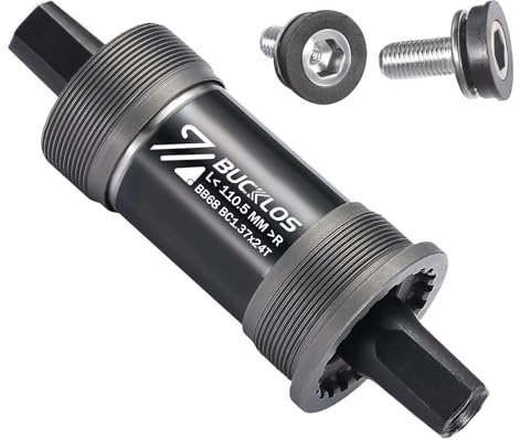 AEYINO Vierkant-Tretlager – 68/120 x 110,5 113 118 120 122,5 124,5 127 174 mm Fahrrad-BSA-Halterungen für Mountainbike/MTB/BMX/Rennrad/Fatbike