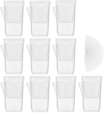 Maceta Autorriego,10 Unidades Mini con Agujeros de Drenaje y Depósito,Tiestos de Autorriego para Plantas de Interior - Para Exterior Balcón Patio Plántulas Violetas Africanas Flores Cactus Y Plantas