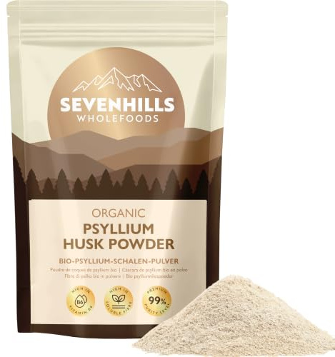 Sevenhills Wholefoods Cáscara de psyllium orgánica en polvo 400g
