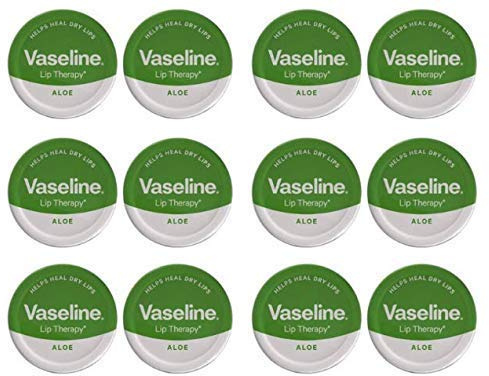 Vaseline Lot de 12 baumes à lèvres - Therapy Aloe Vera - 20 g