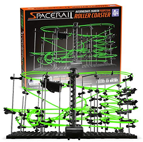 CKB LTD SpaceRail Level 4 Kugelbahn Murmelbahn Konstruktionsspielzeug Marble Run Set Selbstbau kit Ihre eigene zu Bauen - Leuchten im Dunkeln Selbstleuchtende