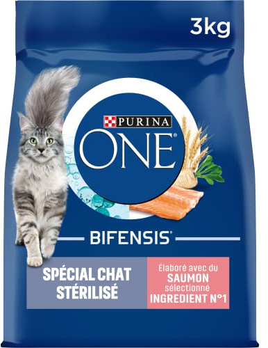 Purina One Speziell für Katzen, sterilisiert, Lachs, 3 kg