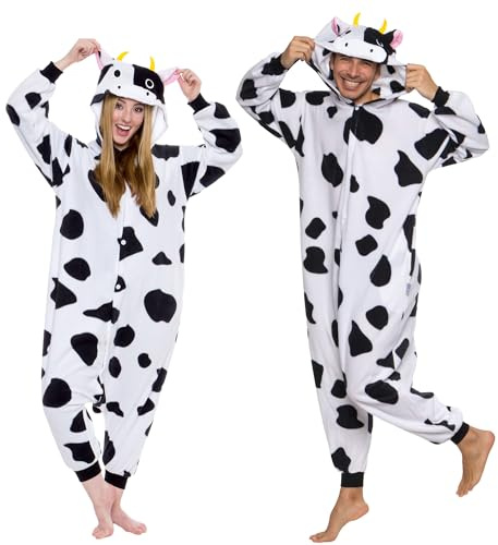 Funziez! Onesie halloweendräkt för vuxna – djur och havsdjur – plysch one-piece cosplay kostym för vuxna, män och kvinnor, Ko, XL