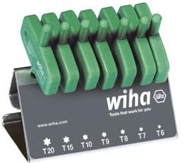 Wiha Stiftschlüssel mit Schlüsselgriff Set TORX® 7-tlg. brüniert im Werkbankständer (25624)