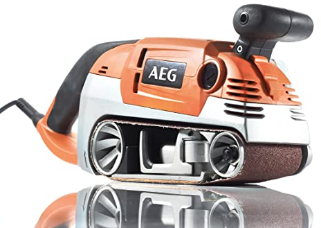 AEG HBS 1000E Levigatrice a Nastro 1010 W, Velocità Regolabile, con Sacchetto Raccogli-Polvere e Nastro Abrasivo