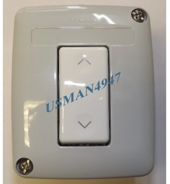 Rocker Switch for a roller garage door, roller shutter or awning