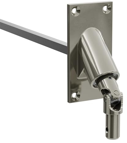 DIWARO.® | Rolladen Gelenklager G081, 90 Grad Umlenkung, Grundplatte 42 x 85 mm mit 4 Befestigungslöcher, Kurbelzapfen Anschluss 11,9 mm, Antrieb zum Rolladengetriebe 8 mm Vierkant.