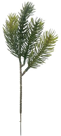creativ home Künstliche TANNENZWEIGE mit 4 Trieben. Ca 23 cm. Set mit 24 Stück.