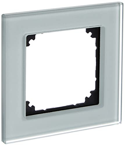Schneider Electric Merten M-Plan-Echtglasrahmen, 1-fach, 489160 | IP20, diamantsilber