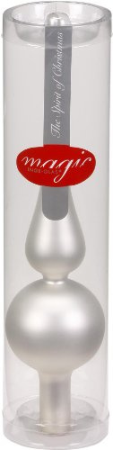 Inge-glas 11000C225MO Baumspitze 26 cm, 1 Stück,Weiß Matt