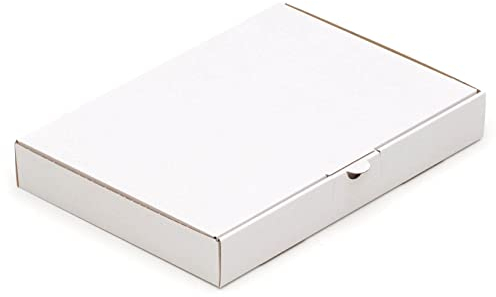 KK Verpackungen Maxibriefkartons 350 x 250 x 50 mm Weiß DIN A4+ B4 (Innenmaß 350 x 250 x 50 mm) | 25 Stück, Versandkartons Faltschachteln Maxibrief Post-Kartons für Warensendungen Büchersendungen