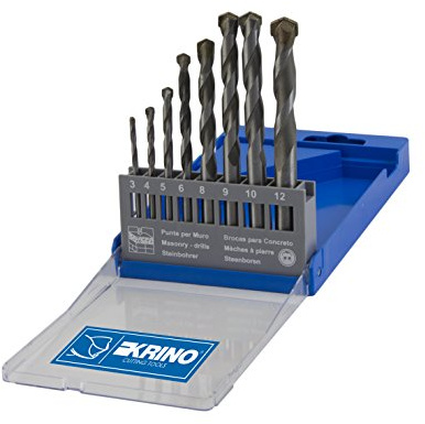 Krino - Brocas superior de acero, para pared y hormigón, set de 8 unidades, 3÷12 mm, 03070203