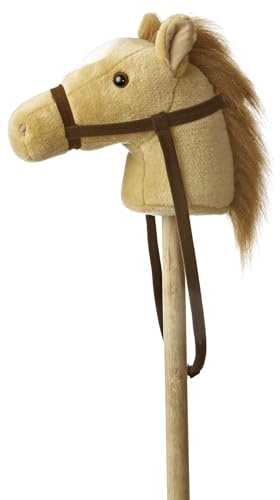 Aurora® Rideable Giddy-Up Friends™ Beige Pony Stuffed Animal - Active Fun - Imaginative Adventures - Brown 37 Inches