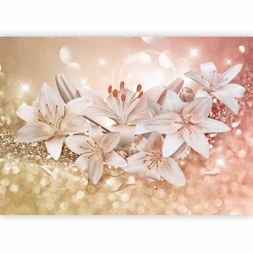 murando - Vlies Fototapete Blumen Lilien 350x256 cm - Foto Tapete Schlafzimmer Wohnzimmer Moderne Vliestapete XXL Wandtapete Motivtapeten Bildtapete 3d Effekt Wand Dekoration - b-A-0306-a-d