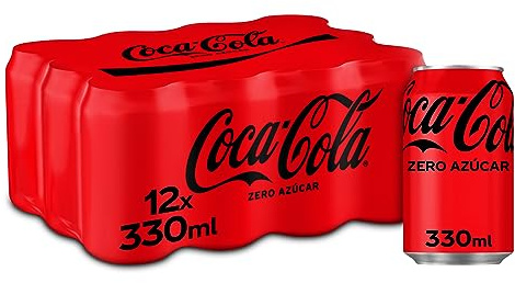 Refresco de Cola Coca Cola Zero lata pack 12x33 cl