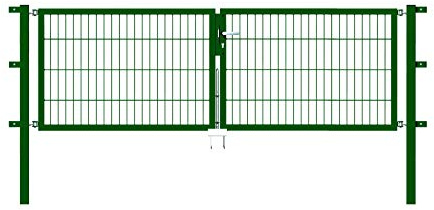 Alberts 648152 Doppeltor Flexo mit Zubehör | verschiedene Breiten und Höhen | grün | Breite 250 cm | Höhe 80 cm