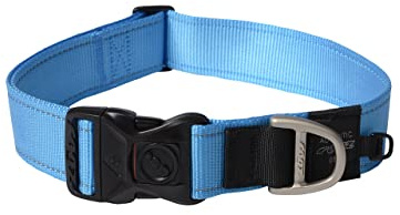 ROGZ HB19-F Utility Halsband/Landing Strip, XXL, hellblau