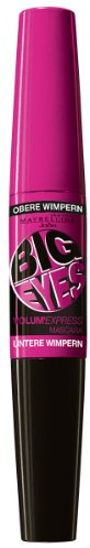 Maybelline New York Mascara Big Eyes Falsche Wimpern Black/Wimperntusche intensives Schwarz, Big-Eye-Effect (ohne Klumpen, ohne Verkleben), 1 x 9 ml