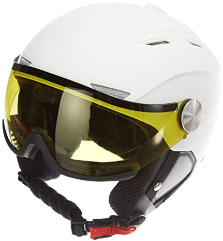 Bollé Backline Visor | 2-in-1 Skihelmit mit elegantem Visier | Einstellbare Belüftung | Abnehmbare Ohrpolster | ABS-Schale | Fleecefutter